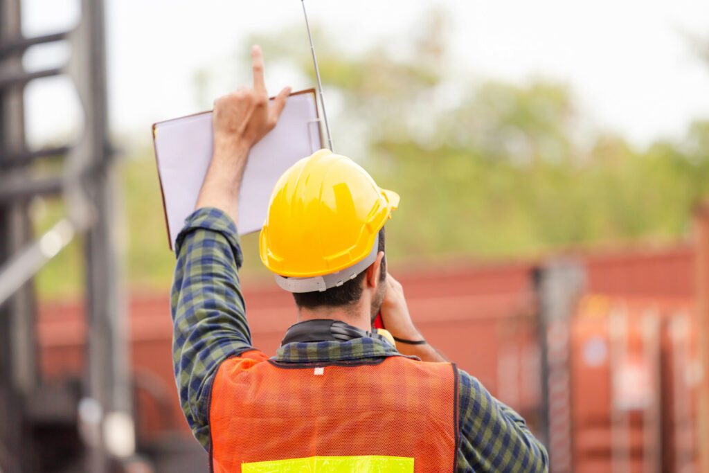 Industrial PPE selection with PPE compliance checklist on site